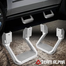 2pcs Aluminum Side Steps Universal Side Hood Step Nerf Bar Fits Truck Suv Silver