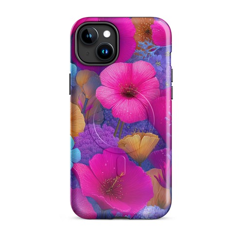 Glossy Bright Floral MagSafe® Tough Case for iPhone® - Picture 7 of 13