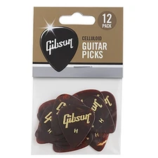 Gibson Guitars APRT12-74H Celluloid Tortoise Guitar Picks, 12 Pack, Heavy