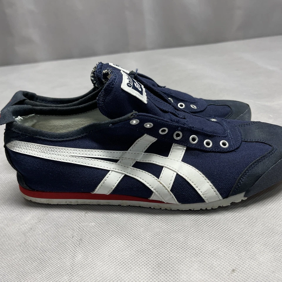 Onitsuka Tiger SLIP-ON Sneakers Mens Size 8.5 Navy Canvas D3K0N - Image 3 of 4