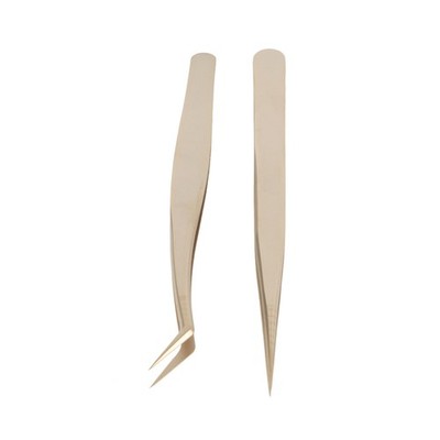 2x Eyelash Extension Tweezers Set Stainless Steel Precise Volume Individual SET
