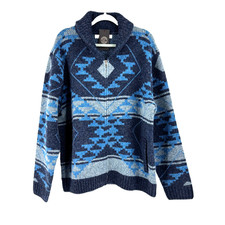 NEW Cody James Carson Southwestern 100% Wool Cardigan Sweater Men's XL Grandpa