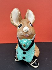 Vintage Pendelfin Rabbit UNCLE SOAMES  7.25" 18.5cm Hand Painted Stonecraft Rare
