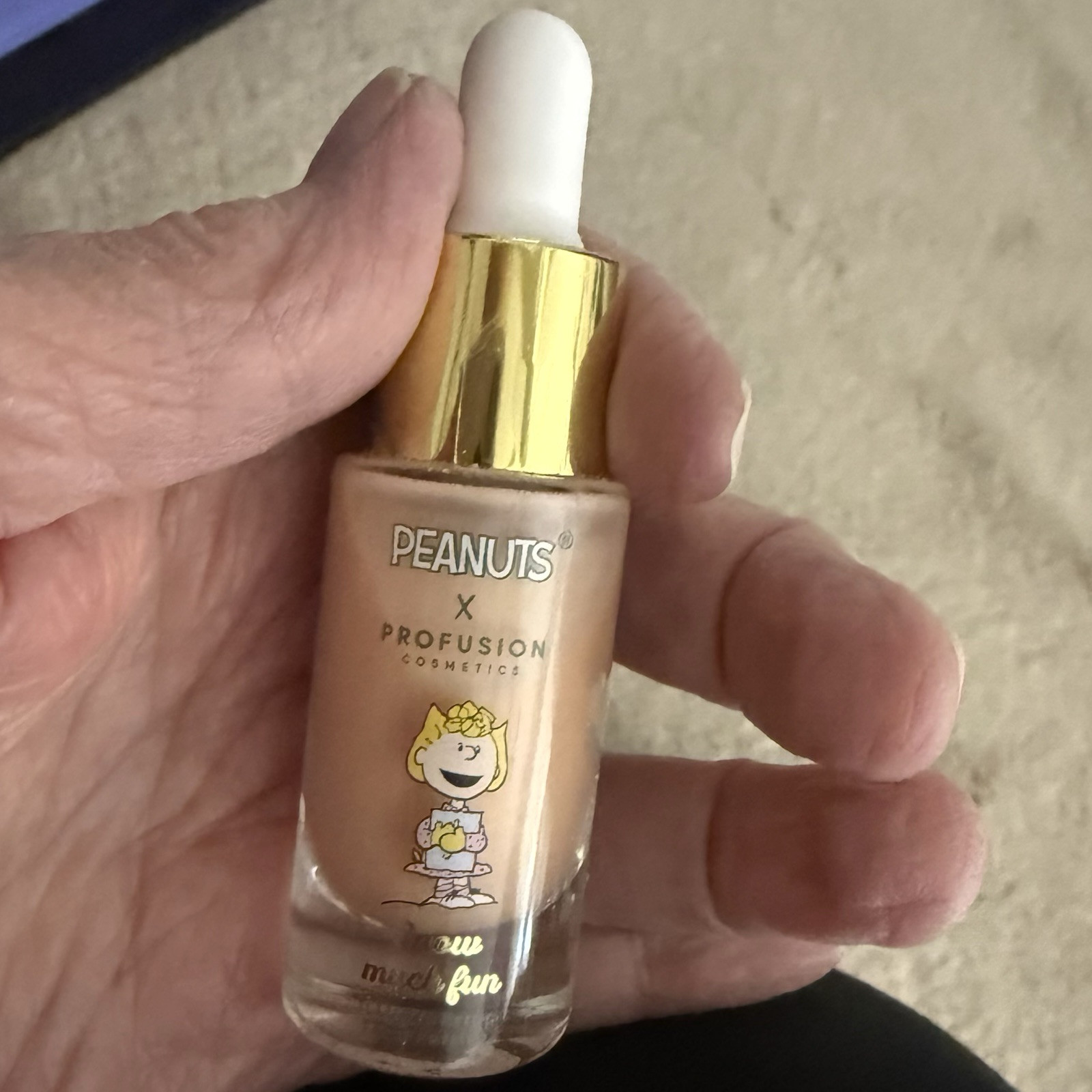 New Peanuts X Profusion Illuminating Face Primer .34fl oz/10ml Snow Much Fun