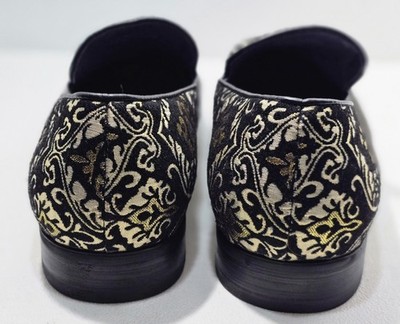 Robert Graham Size 13 Gibbons Black Jacquard Brocade Slip  display picture 3