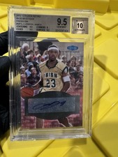 2012-13 Fleer Retro Mystique Fresh Ink LeBron James #MFI-LJ BGS 9.5 Auto 10