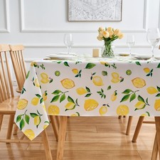 Lemon 60x120 Tablecloth Rectangle Yellow Lemonade Table Cloth - Summer Oblong...