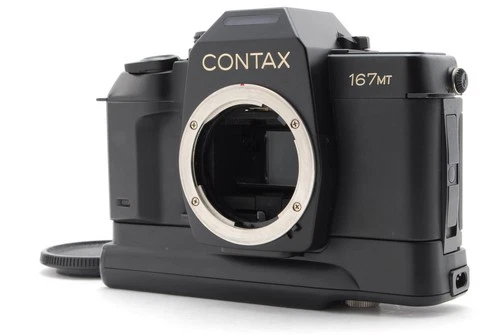 Contax 167MT 35mm SLR Film Camera w/Battery Holder P-5 From JAPAN [Almost MINT]
