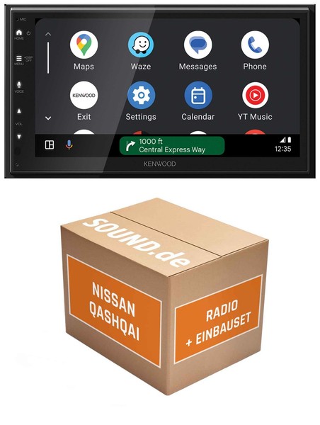 Autoradio Kenwood DMX6523DABS FüR Nissan Qashqai J11 + Visia Carplay Wireless An-image
