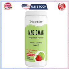 NaturalSlim MagicMag Magnesium Citrate Powder Strawberry Lime 8oz Supplement