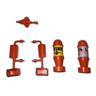 TMNT Party Wagon Parts Vintage Ninja Turtle Van Side Mirrors Gun Radar Bombs Lot