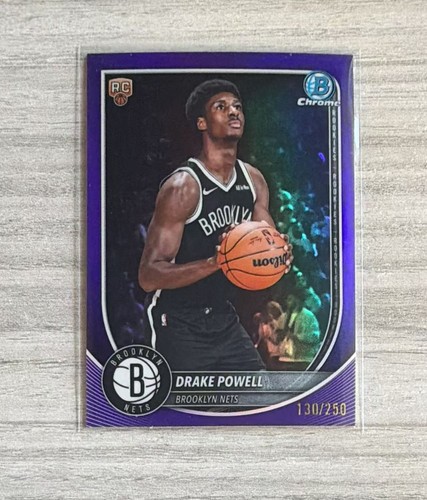 2025 Topps Bowman Chrome Purple Refractor #BCV-22 Drake Powell /250 RC Nets