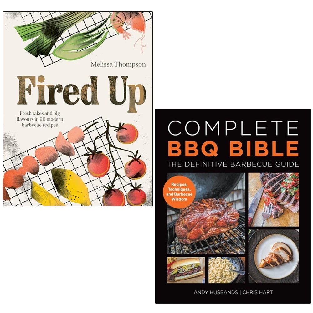 Fired Up Fresh takes Hardcover,Complete BBQ BIBLE 2 Books Collection Set