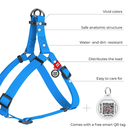 Waterproof Dog Harness (Blue 9 16 16 22 in) o - Picture 2 of 5