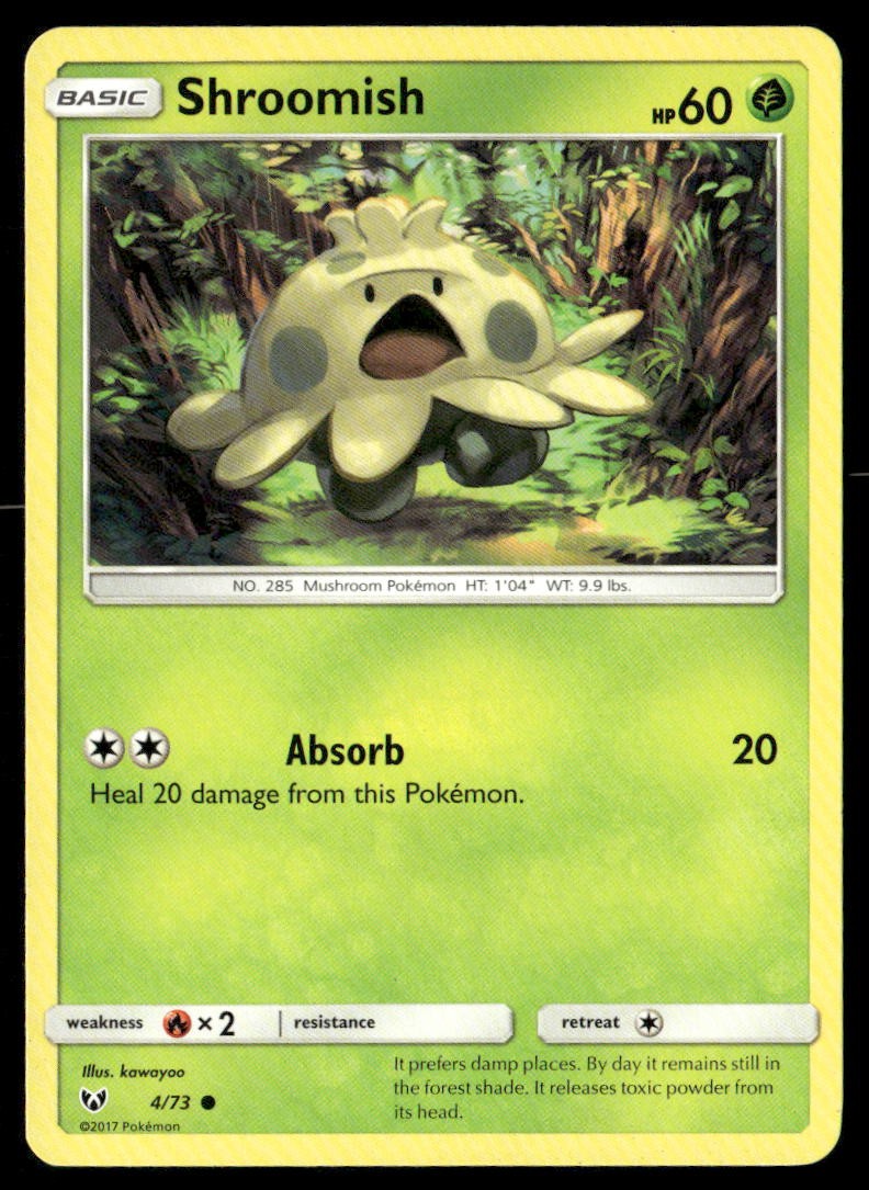 Shroomish Shining Legends 4/73 Common Pokemon Near Mint