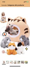 Cat Stuffed Animal House Plush Kitten Toy Set with 5 Soft Cats Interactiv...