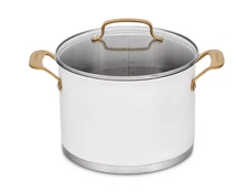 Cuisinart Classic 8qt Stainless Steel Stock Pot with Cover and Brushed Gold Hand