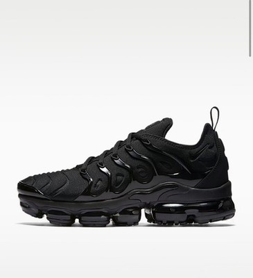 Nike Air VaporMax Plus Triple Black Synthetic Men's Running Sneaker Low Top