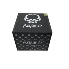 Asylum 13 Empty Wood Cigar Box   5 7/8" x 7 7/8" x 4 6/8"