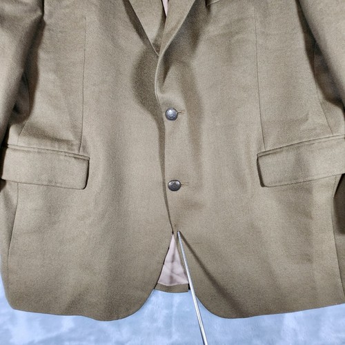 Jos A Bank Wool Cashmere Blazer Sport Coat 46R Olive Green Royal Engineers - Picture 5 of 12