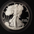 1987-S $1 AMERICAN SILVER PROOF EAGLE - COIN/CAPSULE ONLY - FREE SHIPPING!