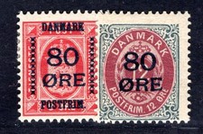 DENMARK 1915 82-83 * IMMACULATE SET OF OVERPRINTS (06243