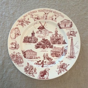 Victoria, Texas Commemorative Plate - Daughters of the Republic - Staffordshire