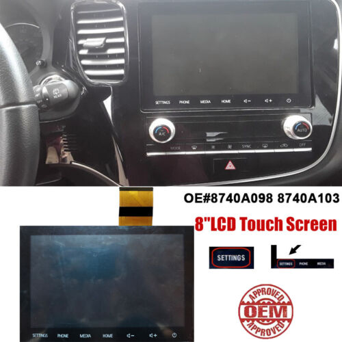 Monitor LCD de 8" pantalla táctil para radio Mitsubishi Outlander Mirage 19-22 reemplaza - Imagen 1 de 11