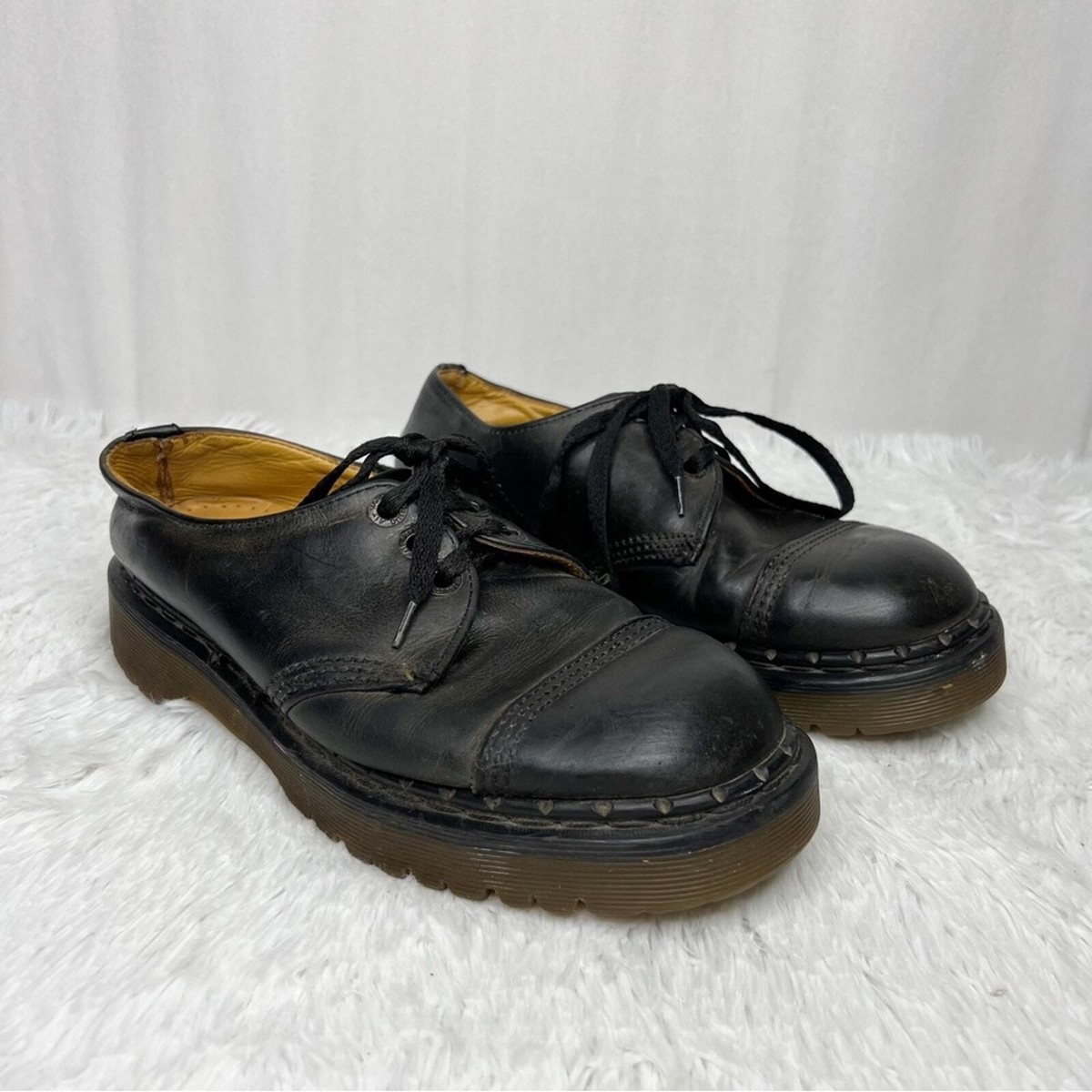 DR. MARTENS / 8266 vintage black oxford lace up cap toe platform shoes / 6 Dr. Martens size 6 8266 vintage black oxford lace up cap toe  main image 4