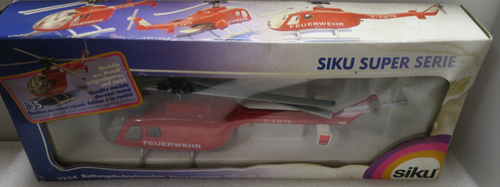 SIKU 1/55 FIRE RESCUE HELICOPTER FEUERWEHR RED MADE IN GERMANY #2224 - Bild 4 von 5