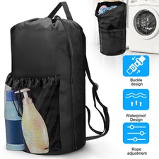 Large Backpack Laundry Bag, Heavy Duty Clothes Hamper for College Laundromat
