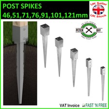 GROUND SPIKE Heavy Duty Galvanised Drive-in PERGOLA Post Support Stakes Anchor