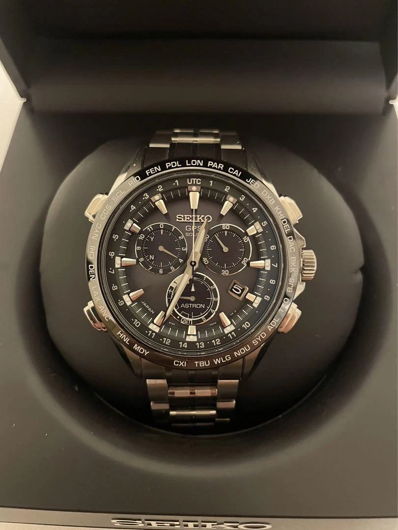 Seiko Astron 8X82-0AB0 SBXB003 Perpetual Calendar Chronograph Solar Mens Watch