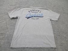 Carhartt Shirt Mens Medium Gray Short Sleeve Crew Neck Work Working Pocket Tee