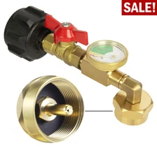1Lb To 20Lb Tank Propane Refill Adapter With Gauge And ON-Off Control Valve US