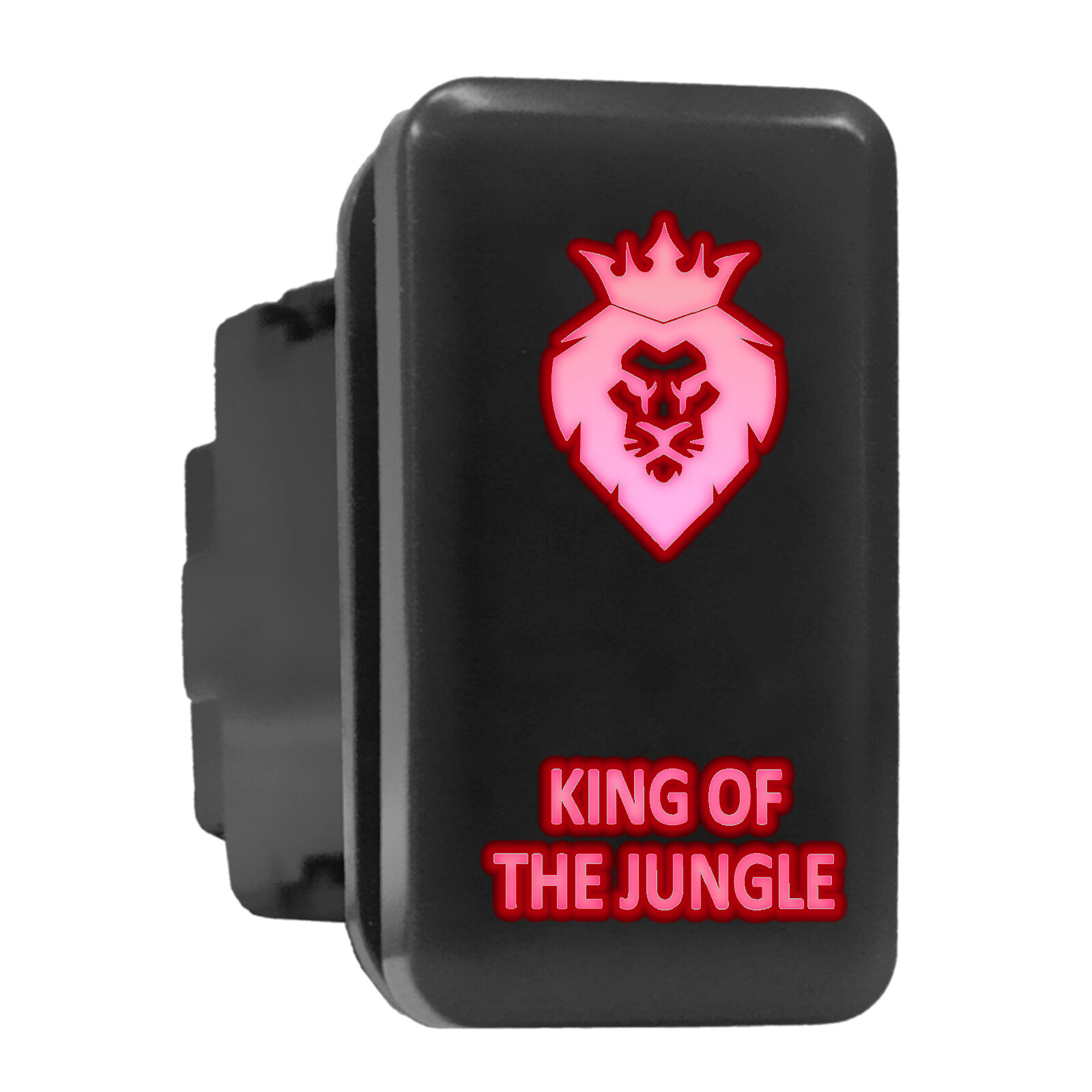 Red Backlit Push In Switch for Toyota 1.54x0.83 Inch King of the Jungle