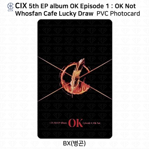 CIX 5th EP Album OK Episode 1 : OK Not Whosfan Cafe Lucky Draw PVC Photocard - Picture 11 of 17