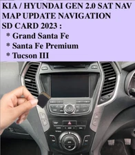 KIA, HYUNDAI GEN 2.0 SAT NAV MAP UPDATE 2023 NAVIGATION SD CARD Tucson, Santa Fe