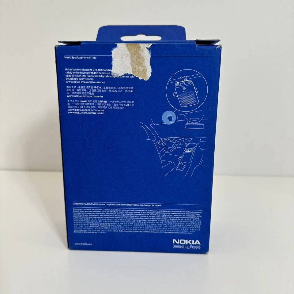 Nokia Speakerphone HF-210 For Bluetooth Devices Wall & Car Charger & Manual Foto 3 de 4