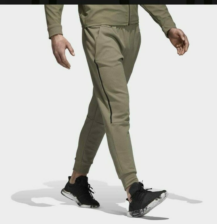 New Adidas ZNE Striker Pants Athletic Casual Soccer Olive Cargo Khaki-Black  Szs
