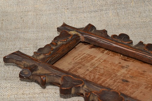 Hand Carved 1900s ! Antique wood Frame Box Photo vtg American Victorian art old - Picture 16 of 20