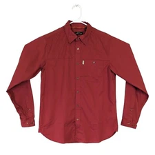 Orvis Mens Medium Red Quilted Midweight Button Up Shooting Hunting Shirt New