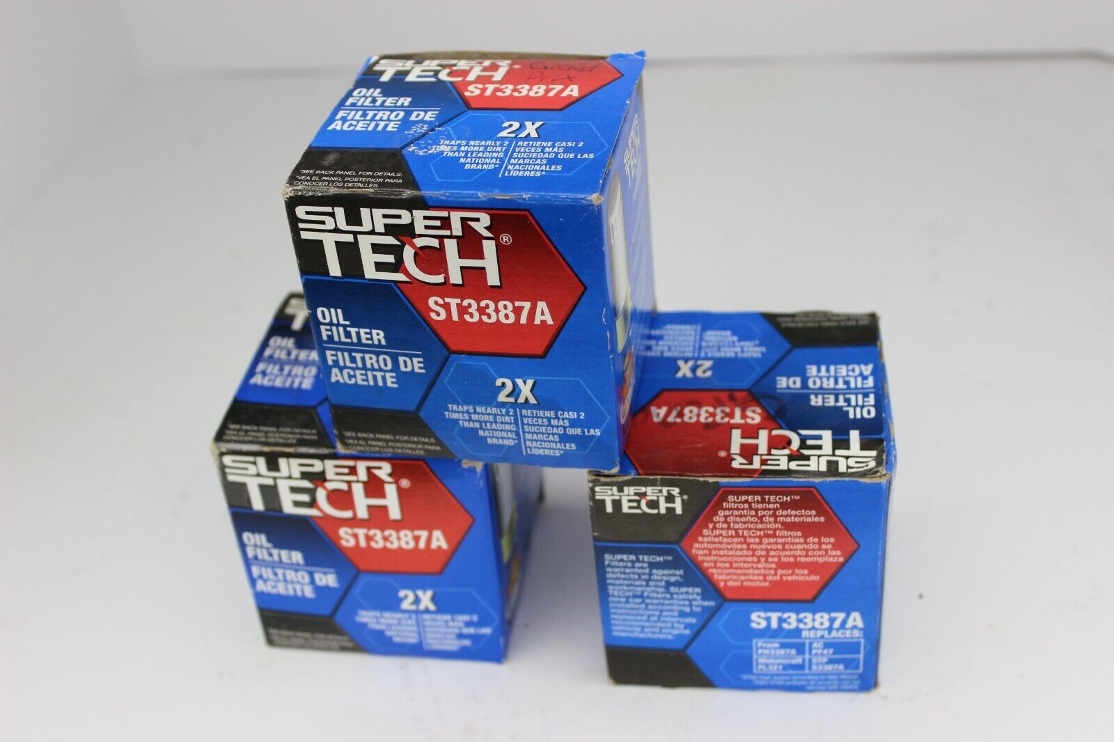 SuperTech ST3387A Oil Filter Lot of 3 Made in USA 