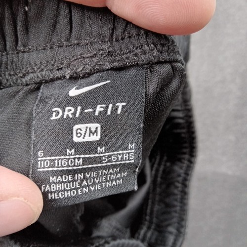 Nike Shorts Boys Medium Black Dri Fit Basketball Sports Bottoms Big Swoosh Logo - Picture 8 of 14