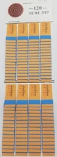 "1"  #120 Sure Tip Board (01-120)  Bingo/Jar Tickets Free Shipping USA