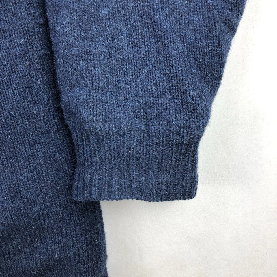 Chaqueta azul Carraigdonn para hombre 2XL 100 % lana tejida con cable cremallera completa Foto 2 de 4