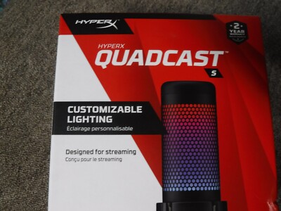 NEW* HyperX QuadCast S Wired Multi-Pattern USB Electret Condenser