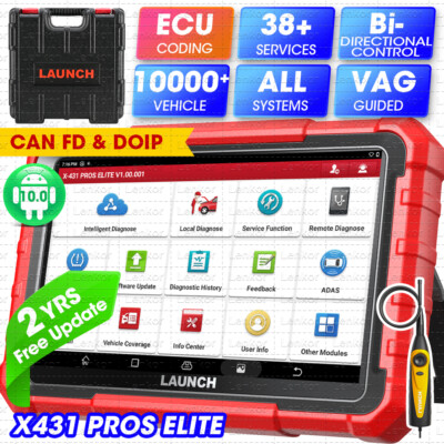 2025 LAUNCH X431 Pro Elite V+ PRO5 PAD V Bidirectional Diagnostic Scanner Coding