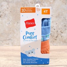 Hanes Boxer Briefs 10-Pack Toddler Boys Pure Comfort Cotton Smooth Soft Tagless