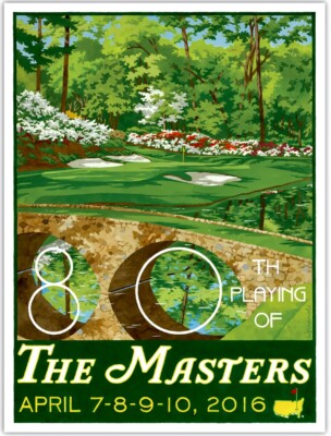 Official 2016 Masters Tournament Golf Poster Danny Willett 18'' x 24''